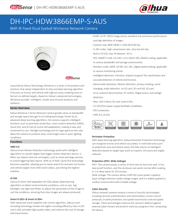 Dahua 3866 Camera