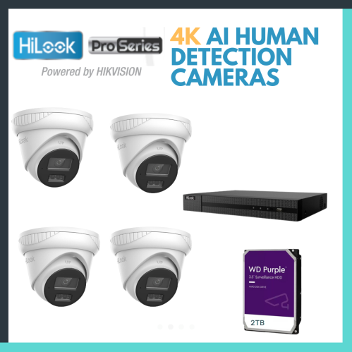 HiLooK 8MP Security 4 camera package