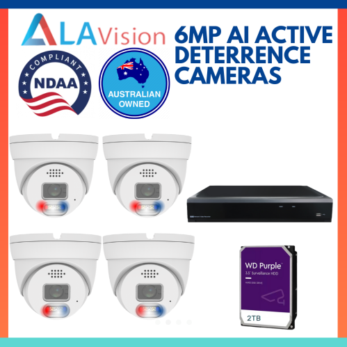 La Vision 4 6mp Ai Active Deterrence Cameras