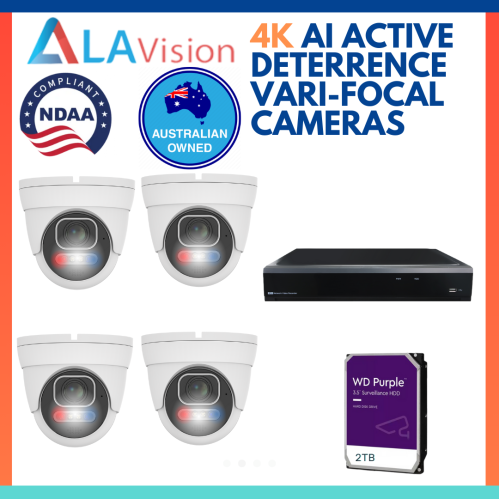 4K AI ACTIVE DETERRENCE VARI-FOCAL CAMERAS