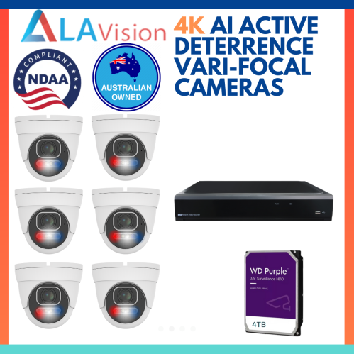 4K AI ACTIVE DETERRENCE VARI-FOCAL CAMERAS