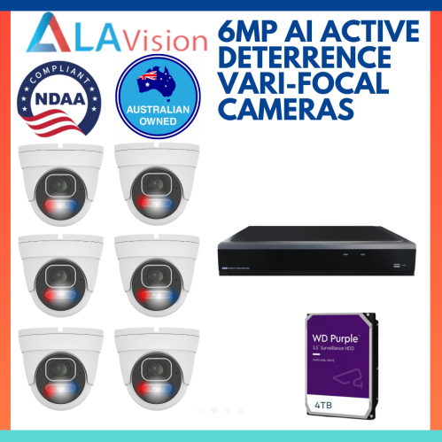 La Vision 6 6mp Ai Active Deterrence Vari Focal Cameras