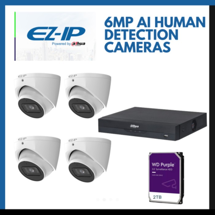 Dahua Ezip 6mp (3k) Ip Cctv Security Camera