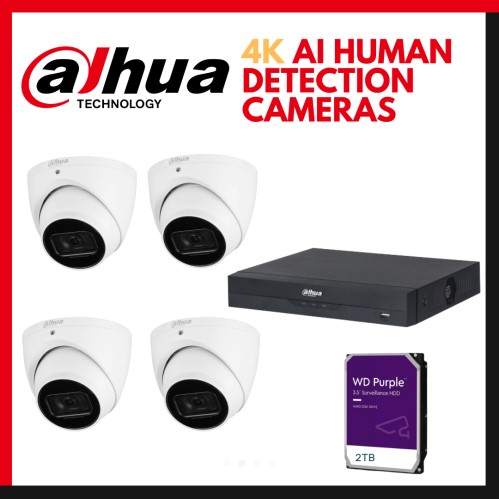 Dahua 8mp (4k) Ip Cctv Security Camera System